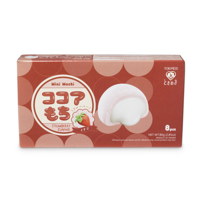 Mini mochi’s – aardbei – 8 stuks